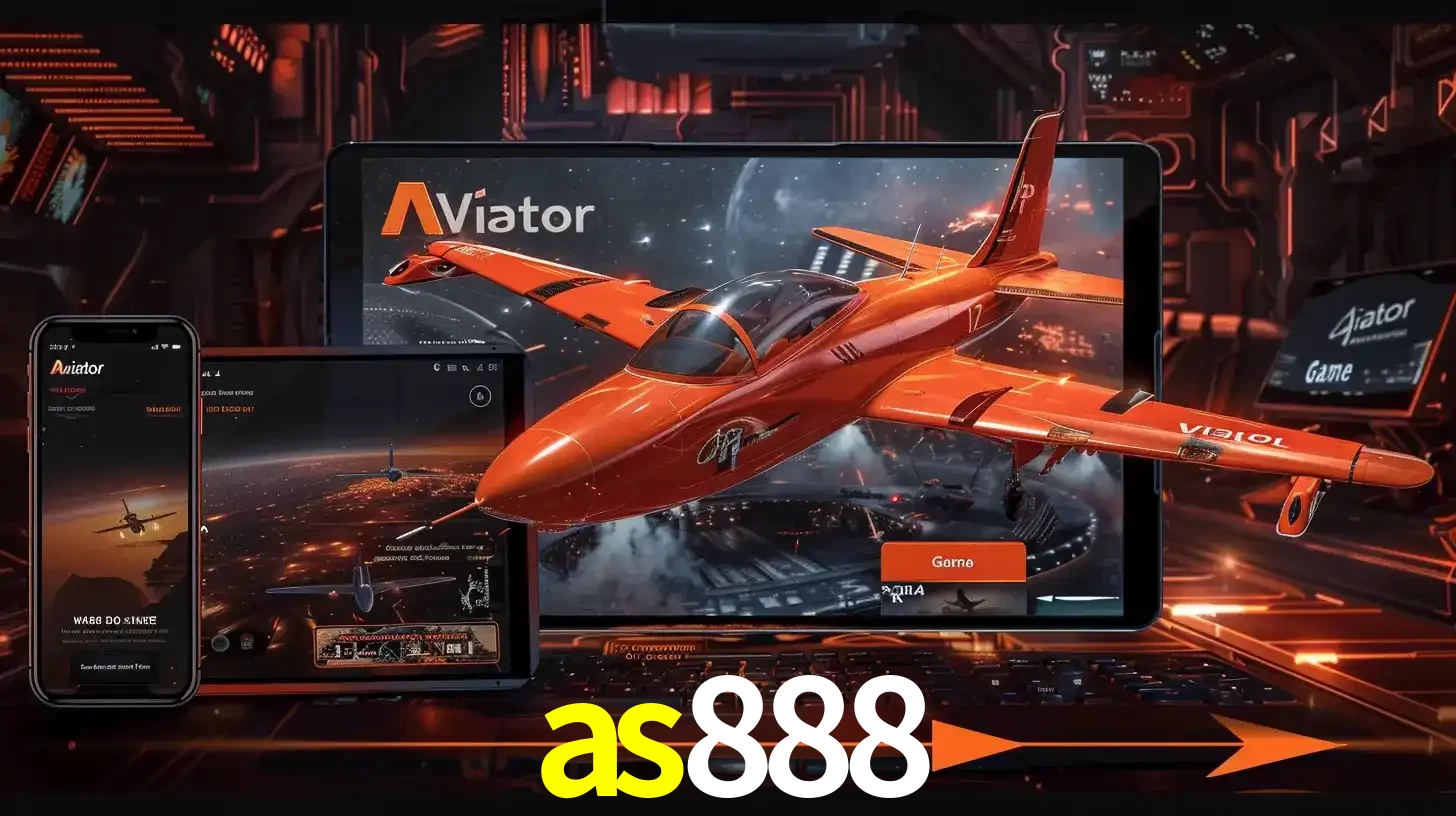 Apresentação tecnológica do jogo Aviator com um avião saindo da tela de um tablet, demonstrando a experiência imersiva em múltiplos dispositivos no as888.