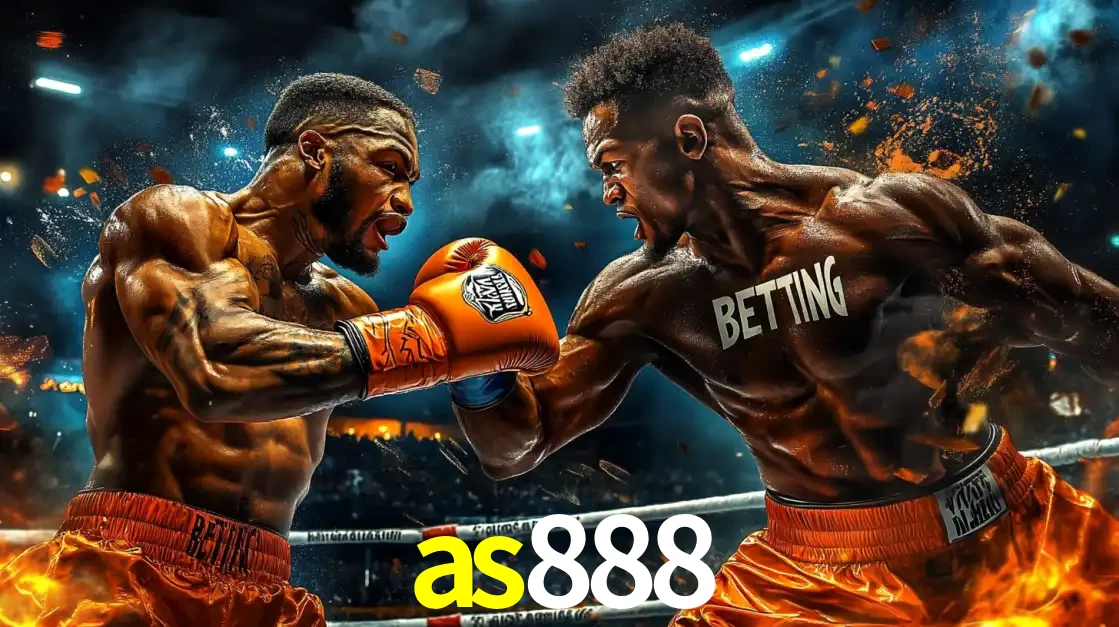 Dois boxeadores em uma luta intensa e explosiva, representando a adrenalina e as oportunidades de apostas em esportes de combate disponíveis na plataforma as888.