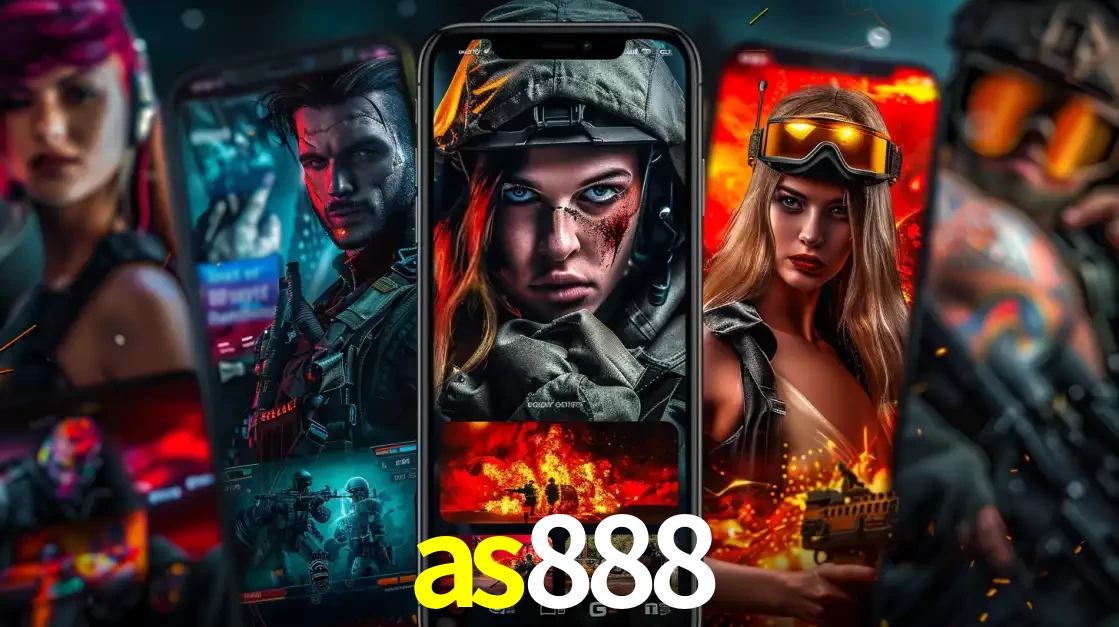Montagem de telas de celular mostrando diversos personagens, masculinos e femininos, de um jogo de tiro, ilustrando a diversidade de equipes de e-sports para apostar no as888.