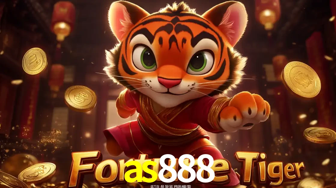 O carismático mascote do jogo de slot Fortune Tiger, um tigre fofo em pose de artes marciais, pronto para trazer sorte e multiplicadores de ganhos no cassino online as888.